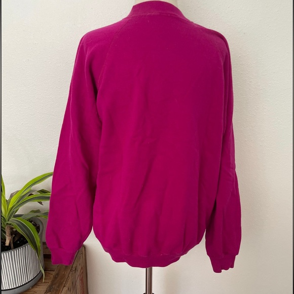 80s/90s pink teddy bear sweater. Kitschy. Cute. Comfy cozy. Cotton blend. Hanes - Picture 2 of 8